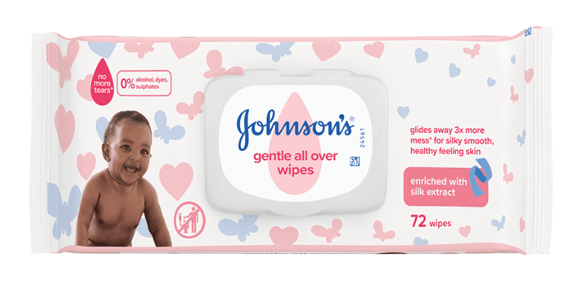 Johnson's Gentle All Over Baby Wipes – 72 Pack