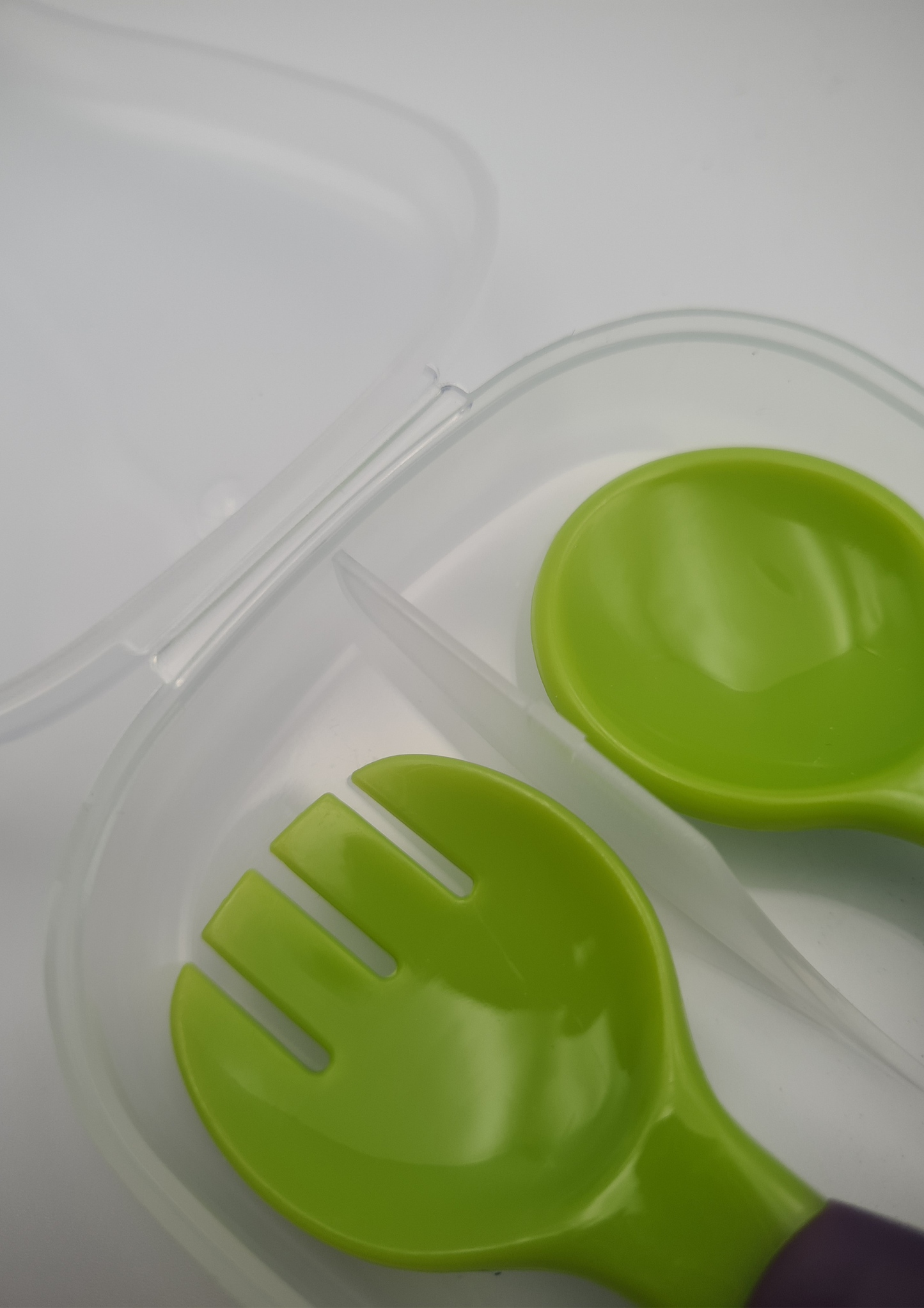 Hush Finds Baby Toddler Training Cutlery Set with Travel Case – Soft Grip Spoon & Fork (Polka Dot Handle) Purple and Green