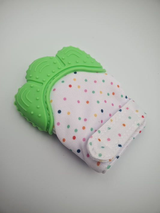 Silicone Baby Teething Mitten – Green Self-Soothing Teether Glove