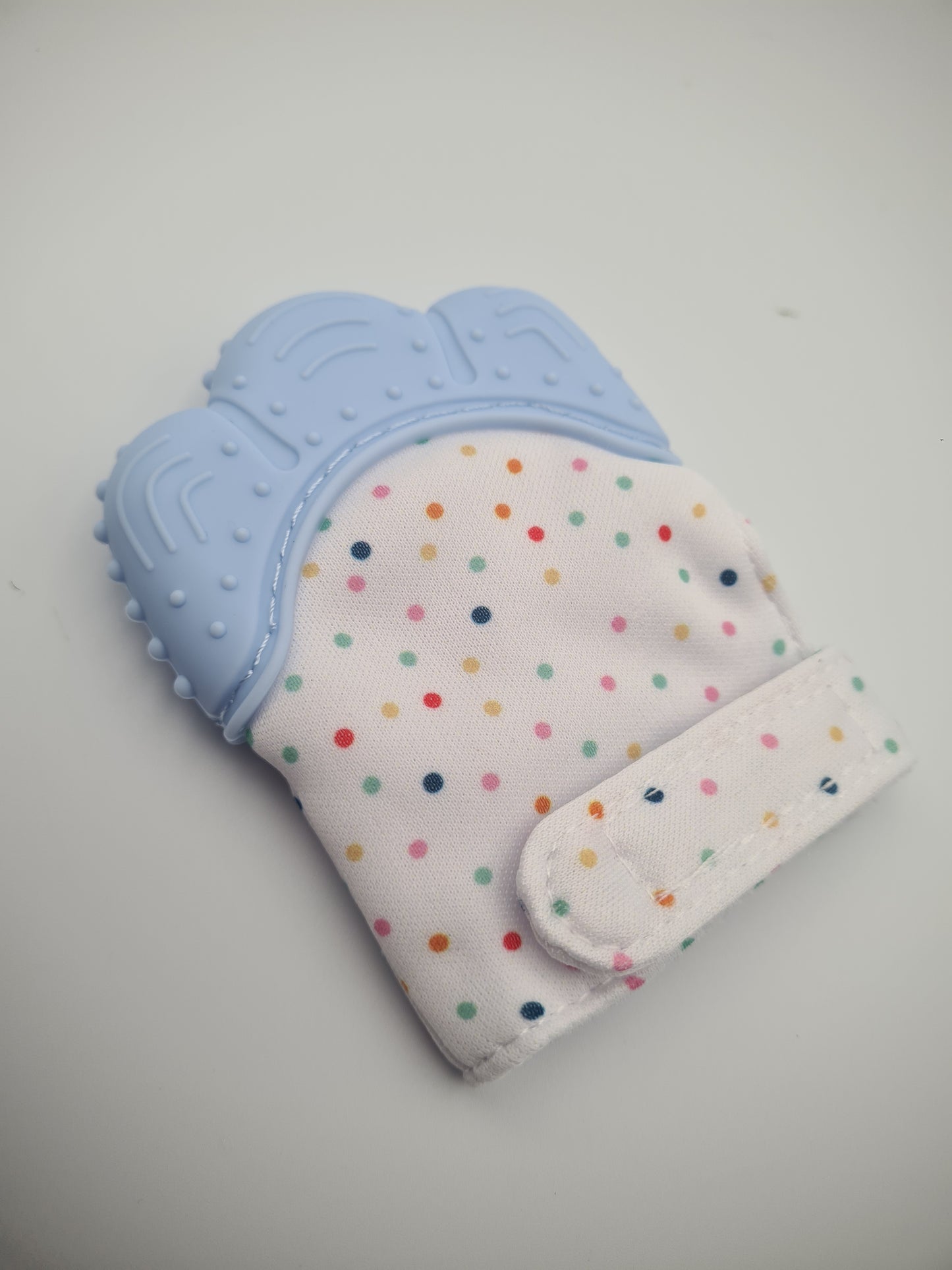 Silicone Baby Teething Mitten – Blue Self-Soothing Teether Glove