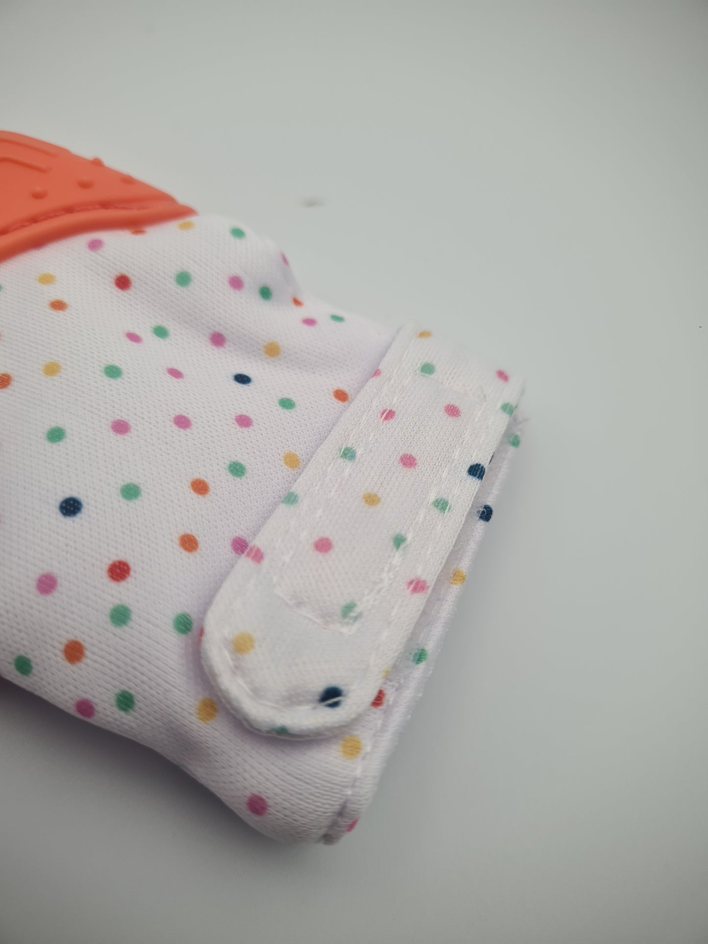 Silicone Baby Teething Mitten –  Orange Self-Soothing Teether Glove