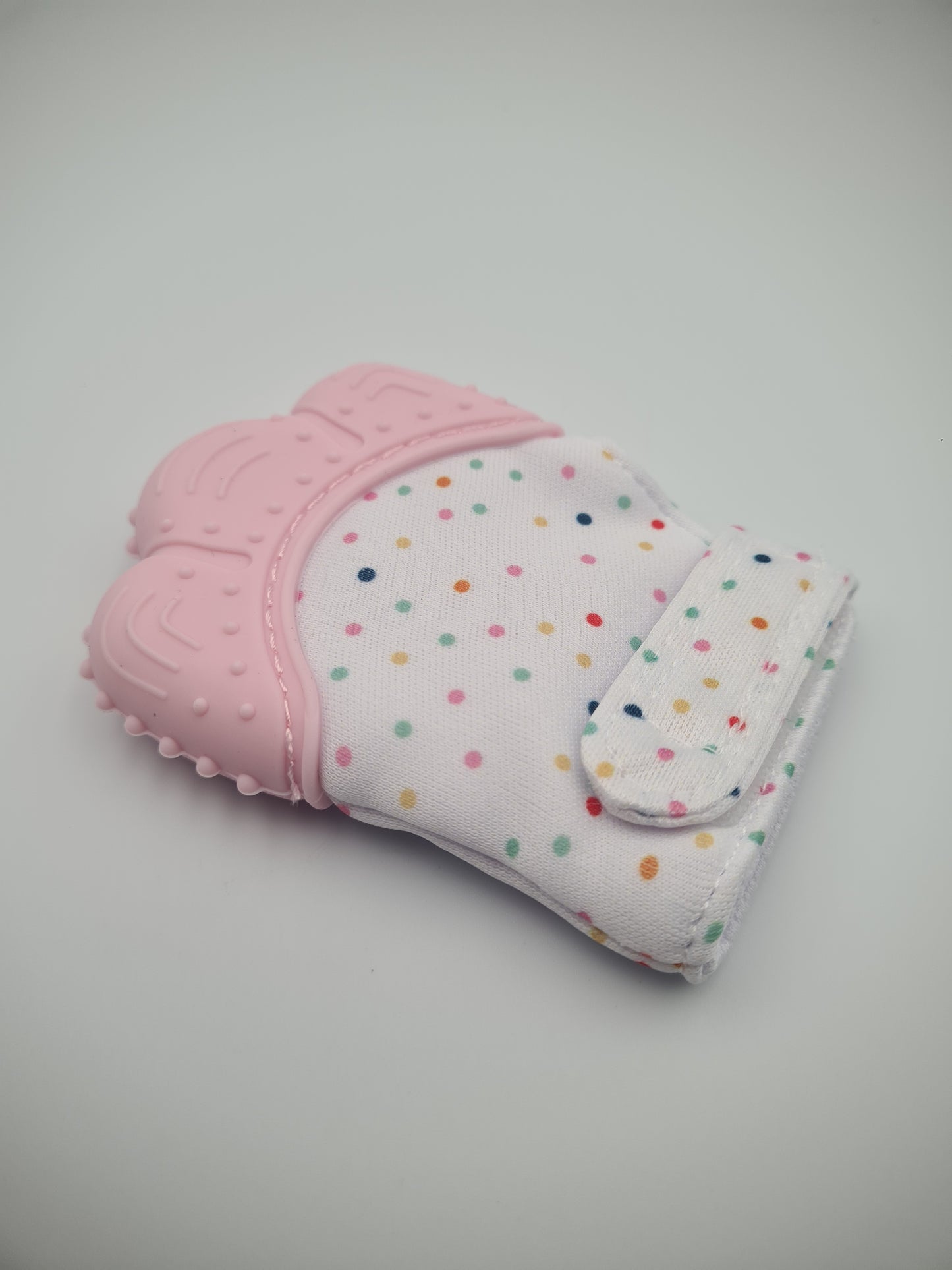 Silicone Baby Teething Mitten –  Pink Self-Soothing Teether Glove