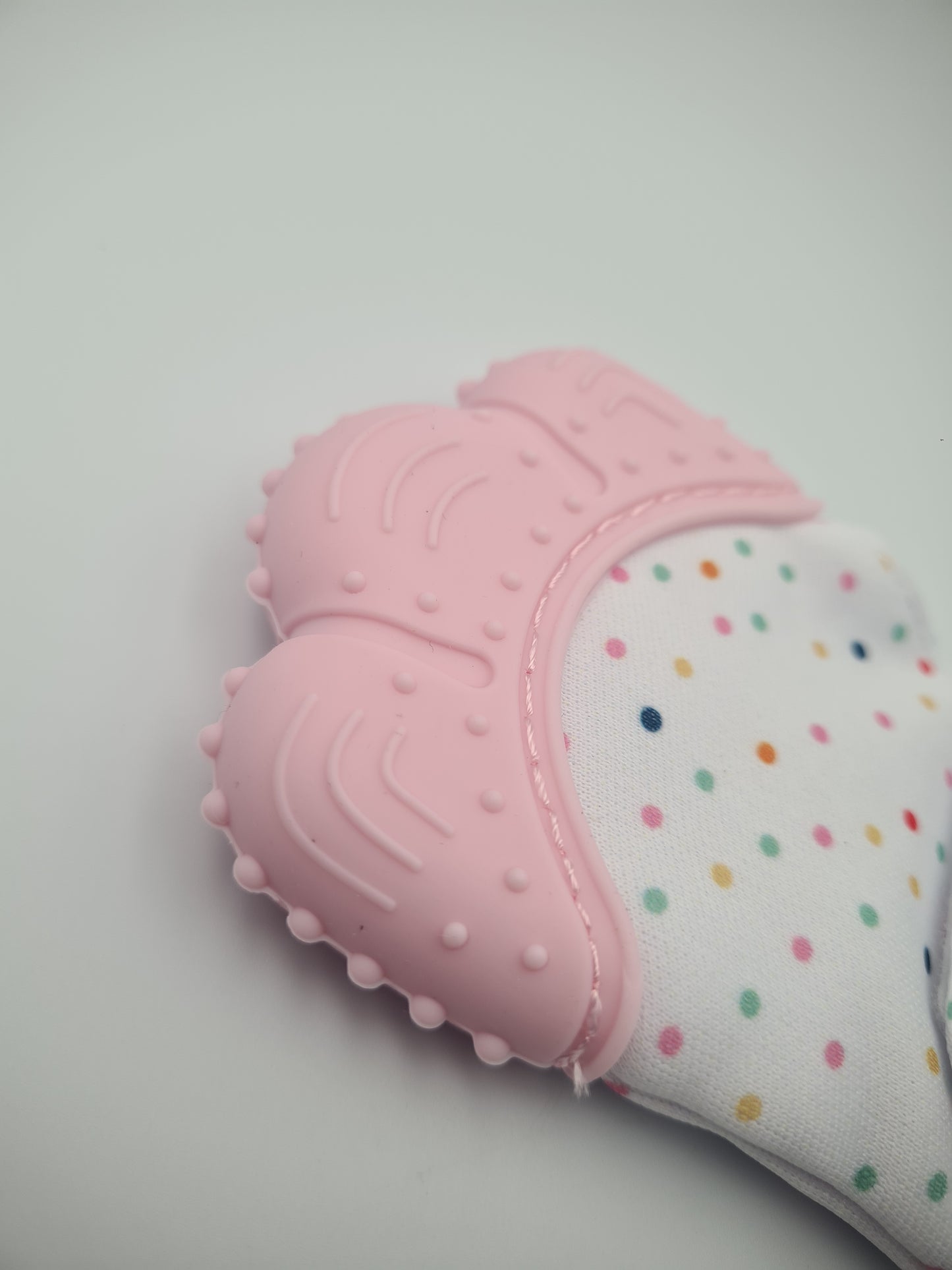 Silicone Baby Teething Mitten –  Pink Self-Soothing Teether Glove