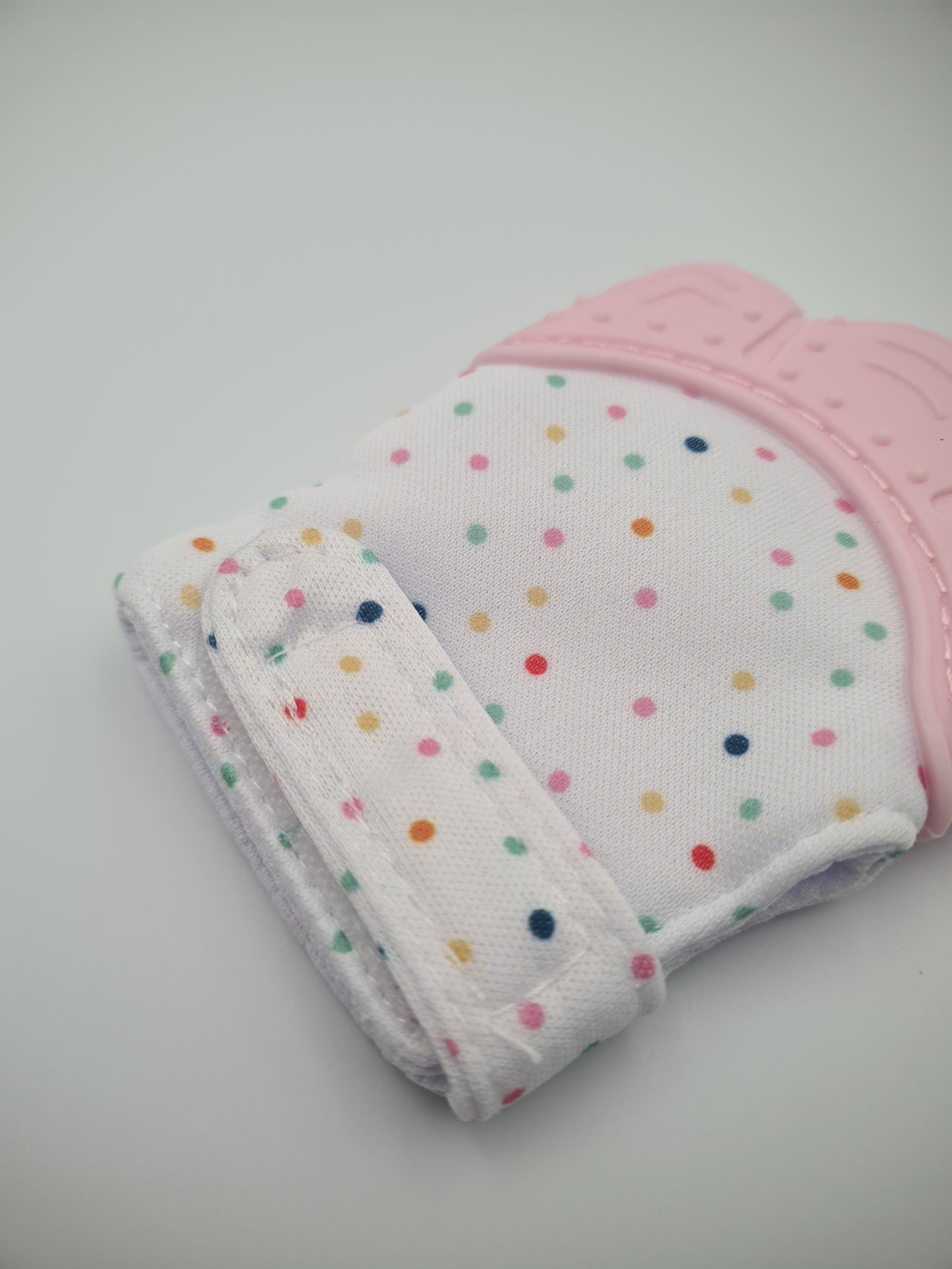 Silicone Baby Teething Mitten –  Pink Self-Soothing Teether Glove