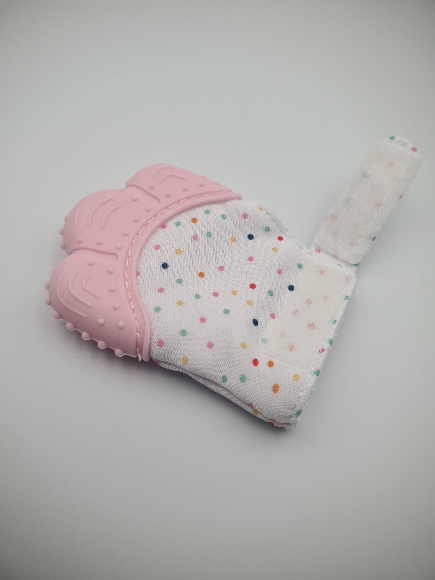Silicone Baby Teething Mitten –  Pink Self-Soothing Teether Glove