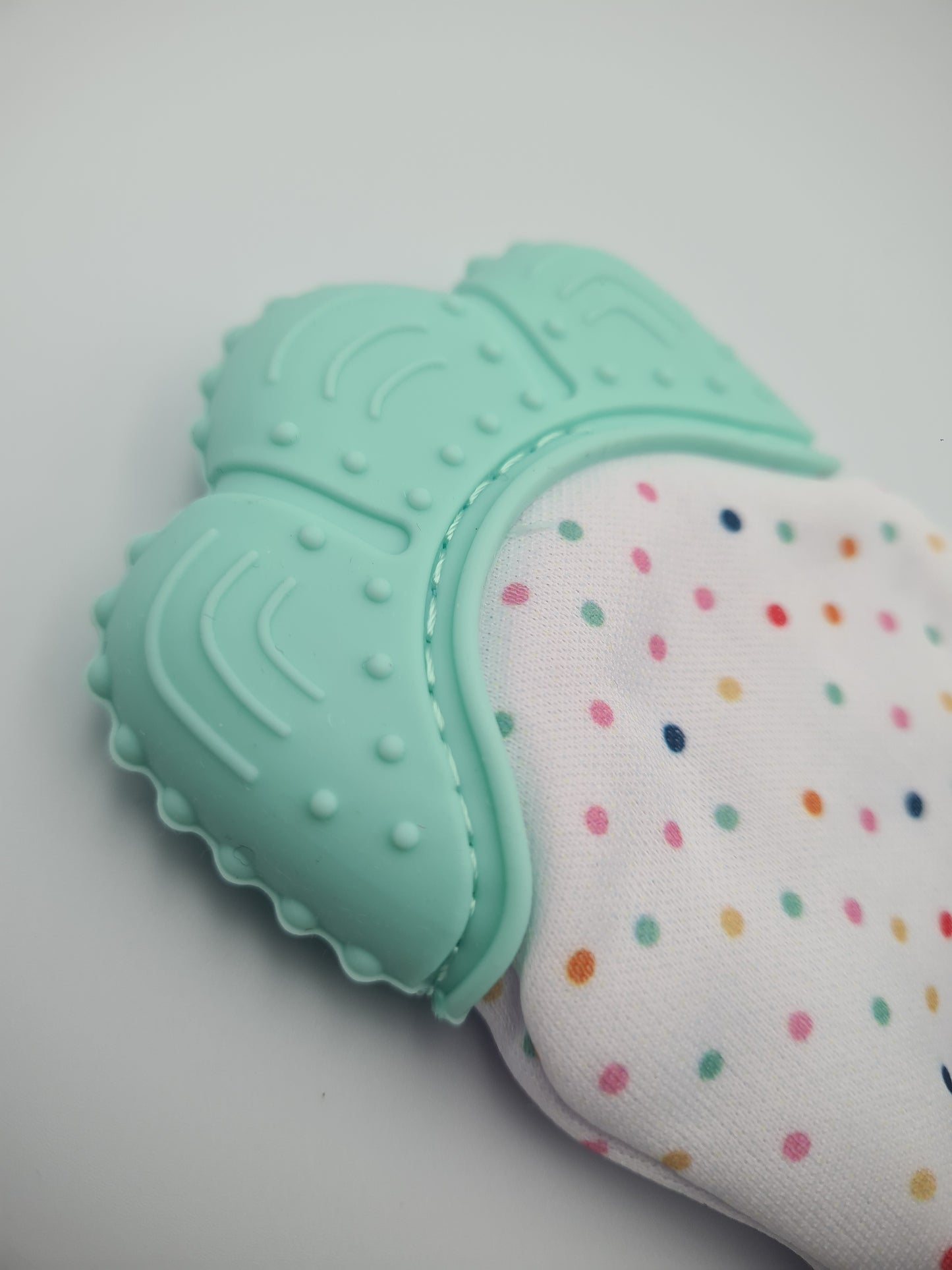 Silicone Baby Teething Mitten – Mint Green Self-Soothing Teether Glove