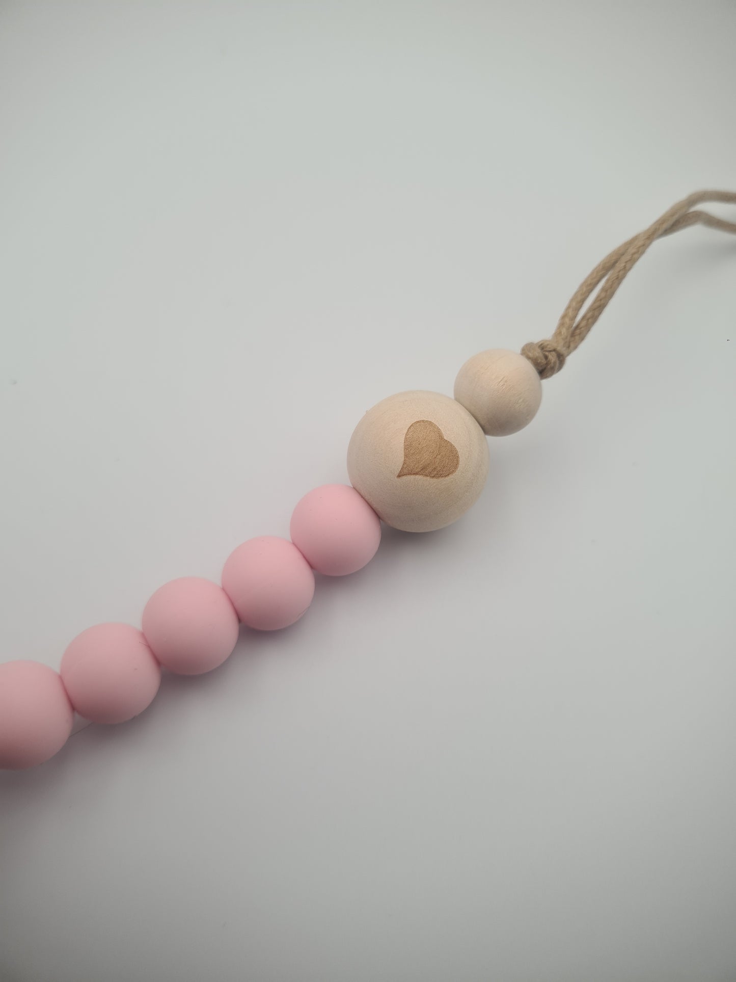 Silicone & Wooden Dummy Clip – BPA-Free Pacifier Holder Petal Clay