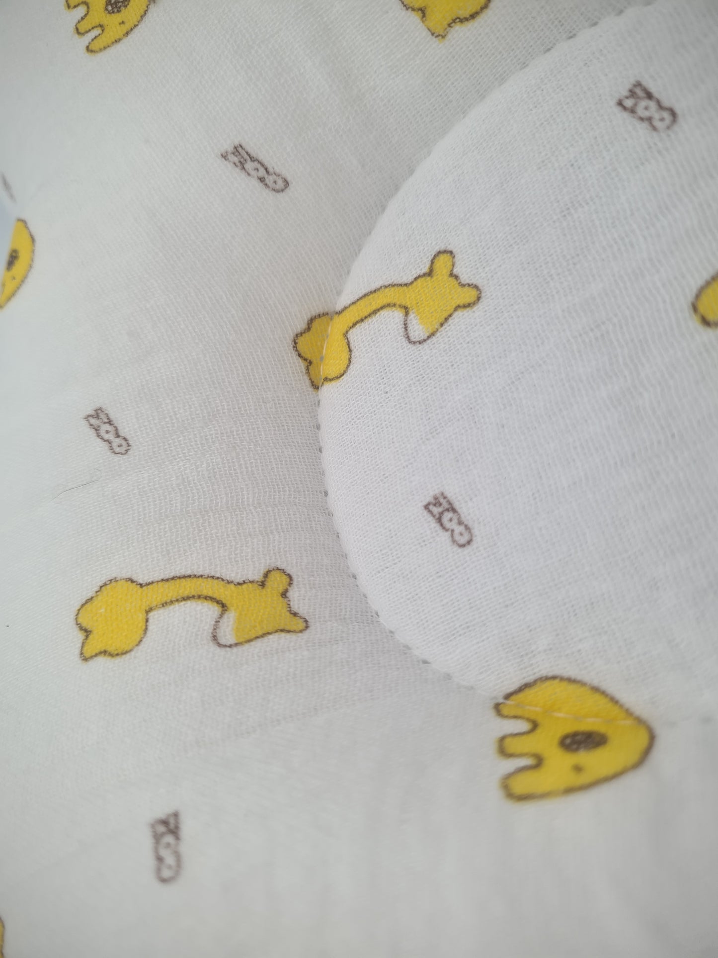 Hush Finds Baby Anti-Flat Head Pillow – Soft Infant Support Cushion (Yellow Print)