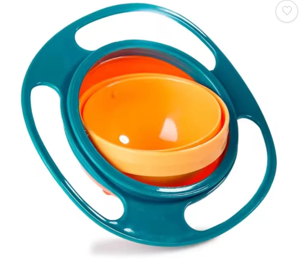 360° Rotating Spill-Proof Kids Bowl – No-Spill Gyro Feeding Bowl