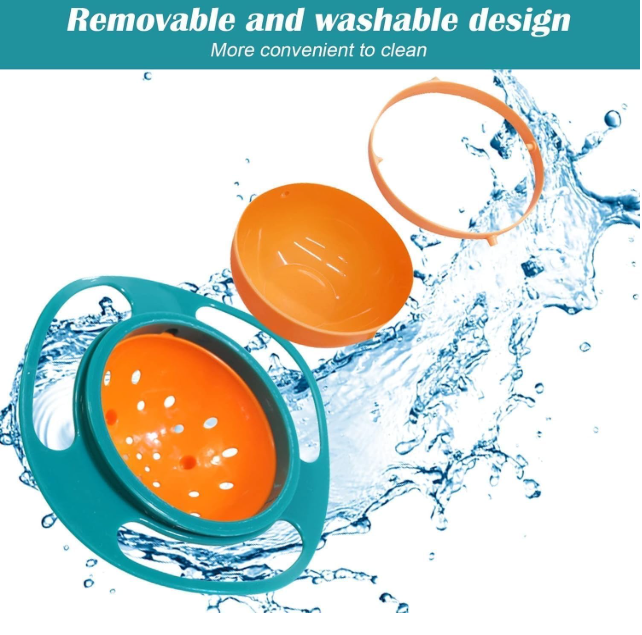 360° Rotating Spill-Proof Kids Bowl – No-Spill Gyro Feeding Bowl