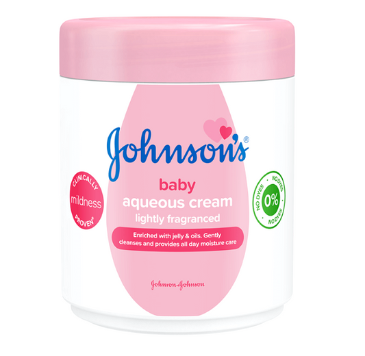 Johnson's Baby Lightly Fragranced Aqueous Cream – Gentle Moisture for Soft Skin