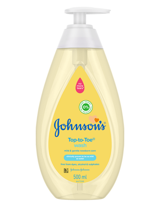Johnson's Top-to-Toe® Baby Wash 500ml – Mild & Gentle Newborn Care